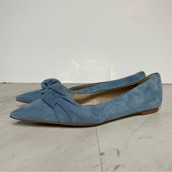 Sam Edelman Wheaton Blue Suede Pointy Toe Flat 7 1/2 M - Picture 16 of 16